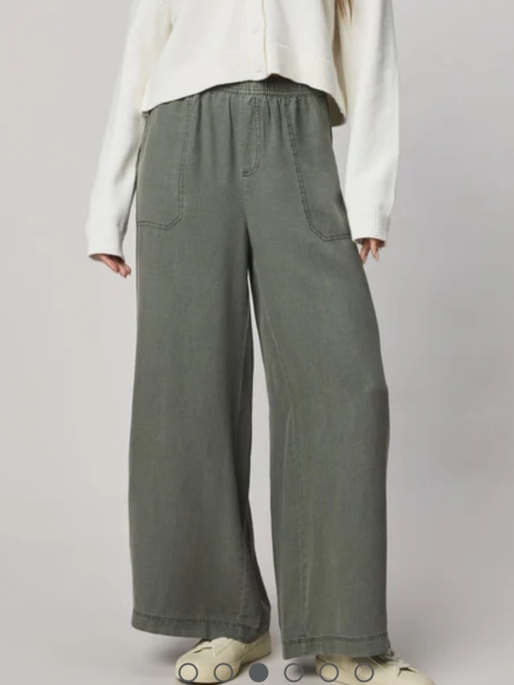 NWT Splendid Olive Green Wide-Leg Pants